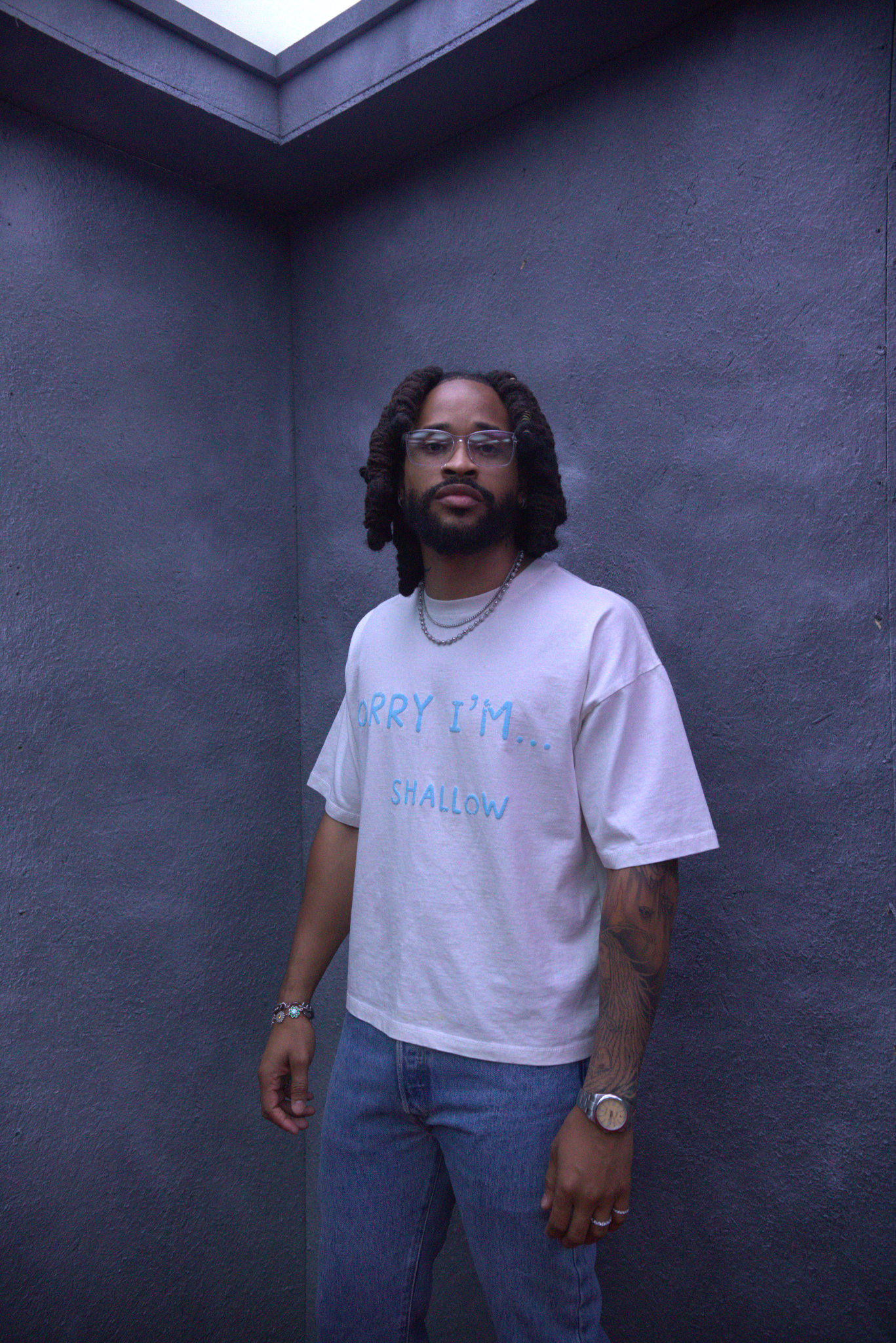 Shallow Box Tee - White